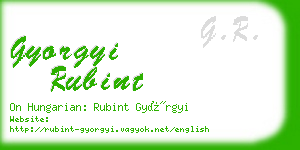 gyorgyi rubint business card